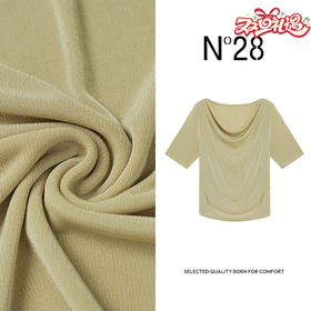 【破价】N°28 2025春季新款醋酸T恤 显瘦堆堆领时尚百搭设计感薄款上衣895141T354