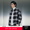 GXG男装 黑白格长袖翻领衬衫 冬季热卖GEX10327574 商品缩略图0