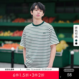 gxg.jeans男装2024年春季圆领刺绣徽标短袖T恤JFD14400061