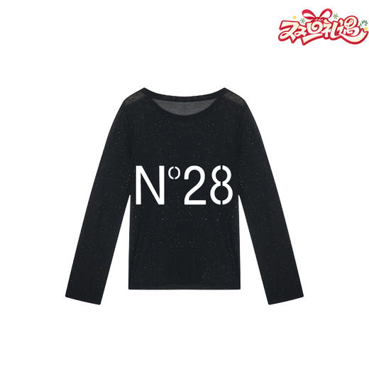 N°28 网纱上衣女装透气内搭显瘦百搭针织衫895382M106  商品图0