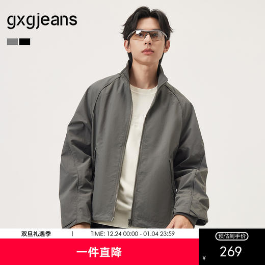 gxg.jeans男装 多色拼接宽松立领通勤行政夹克外套男 25年秋热卖 商品图0
