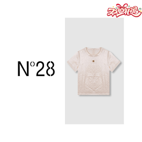 【破价】N°28“贝加尔湖”亲肤短袖T恤拉链舒适圆领上衣9A21S032