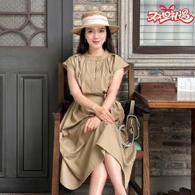 【破价】N°28 ‘女主裙’2025夏季新款气质连衣裙女半袖圆领裙子885242L550/885242L551