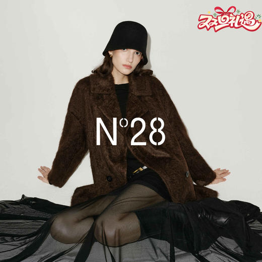N°28 100%牦牛绒毛呢大衣女秋冬高级感中长款毛呢外套8855A1D868 商品图0