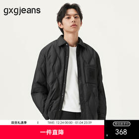 gxg.jeans男装 黑色口袋设计简约衬衫式轻薄款羽绒服 24冬季热卖