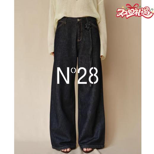 N°28 2025秋季新款丹宁风女高腰阔腿裤休闲风牛仔裤895371K020 商品图0