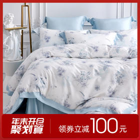 多喜爱 60S天丝棉四件套 浅陌清欢/碧玉青瑶 【兰精天丝】【60S缎纹】【出框宽边】【专利床单设计】【礼盒包装】