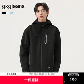 gxg.jeans男装 多色潮流宽松户外工装连帽不易沾水夹克外套男士夹克 25秋热卖