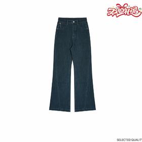 【破价】春秋土耳其超模裤女装高端牛仔喇叭裤百搭休闲长裤89512KK001