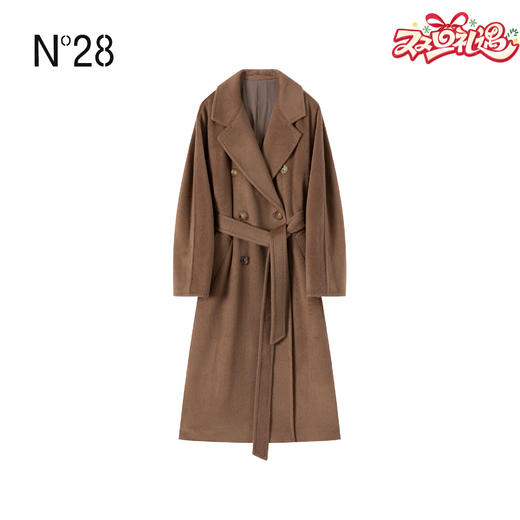 N°28  2025秋冬复古双排扣羊毛大衣毛呢外套女8855A1D876  商品图0