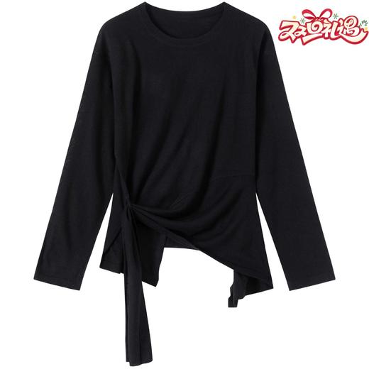 N°28 设计师长袖宽松系带修身针织衫895381M254 商品图0