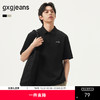 gxg.jeans男装 双色拼接设计字母绣花休闲短袖POLO衫男 25夏热卖 商品缩略图0