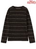 2025秋冬新款复古条纹长袖羊毛衫女宽松休闲通勤风显瘦韩版上衣895382M104 商品缩略图0