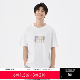 gxgjeans男装 【棉100%】舒适透气男士短袖25夏款简约百搭青少年T恤K&C