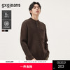 gxg.jeans男装 多色亨利领坑条肌理含羊毛宽松毛衣线衫 25冬新品 商品缩略图0