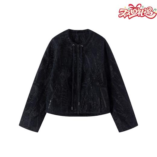 N°28 2025秋冬新款提花夹克女宽松休闲百搭短外套通勤风显瘦韩版外套8855A1Y258  商品图0