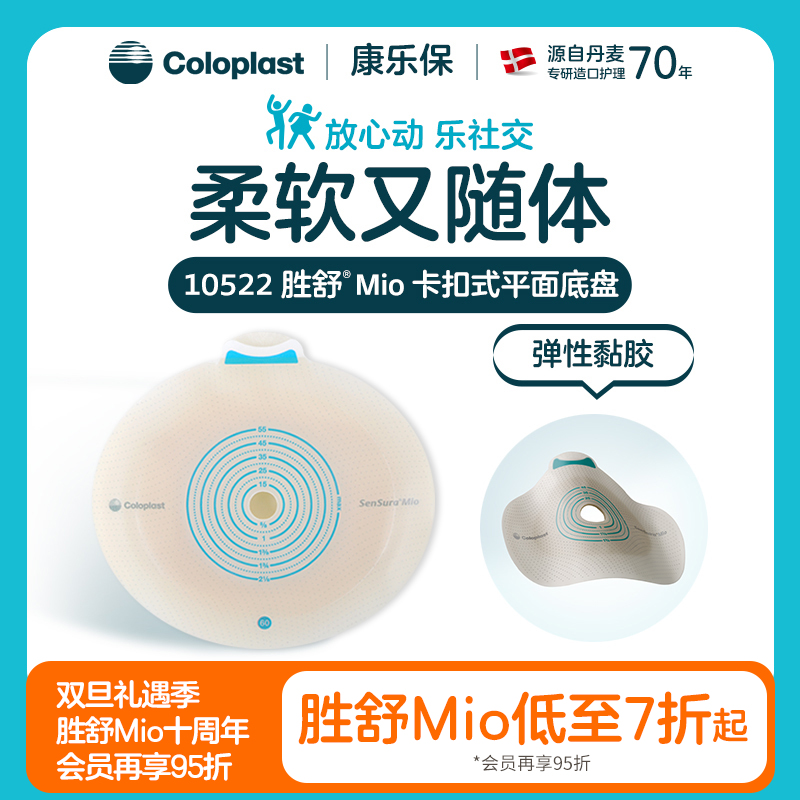 胜舒Mio二件式卡扣式平面造口底盘10522【康乐保官方商城】