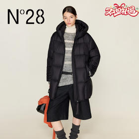 N°28 冬款连帽中长款保暖羽绒外套宽松百搭面包服8855A1Y265 