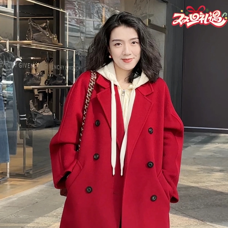 【破价】N°28 传承系列4.0匠心手缝山羊绒长款大衣高级气质外套8251D806