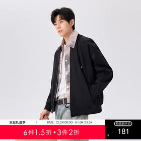 gxg.jeans男装 25秋款假两件外套潮流街头百搭男士翻领夹克校园通勤青少年外套K&C