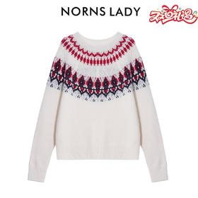 NORNS LADY诺恩 冬季新款毛针织衫圆领费尔岛毛衣 H25SK73807 
