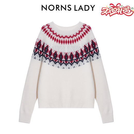 NORNS LADY诺恩 冬季新款毛针织衫圆领费尔岛毛衣 H25SK73807  商品图0