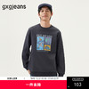gxg.jeans男装 灰色趣味印花简约时尚宽松圆领卫衣男生 25春热卖 商品缩略图0
