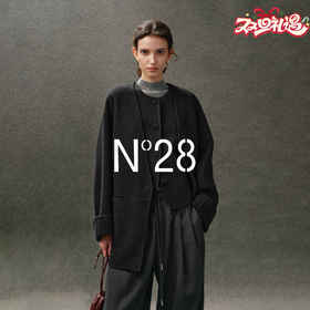 N°28 V领毛呢大衣女宽松高级感秋冬绵羊毛呢外套8855A1D551