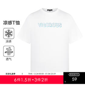 gxgjeans【凉感透气】2025夏热卖男士短袖舒适圆领休闲印花T恤男上衣K&C