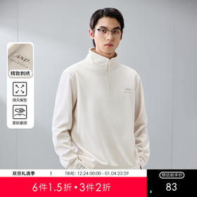 GXG男装25春季简约翻领拉链上衣男式休闲宽松百搭舒适polo领卫衣K&C