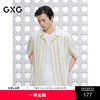 GXG男装 条纹设计短袖衬衫微皱感肌理衬衣通勤上装 2025夏季新品 商品缩略图0
