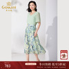 乔万尼百褶半身裙夏季新品显瘦百搭油画风设计师款ET2D305 商品缩略图0