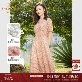 乔万尼真丝桑蚕丝连衣裙新款夏季乔其气质款EF2E397