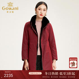 乔万尼派克服冬季修身显瘦外套女保暖毛领皮草中长款EN4N781