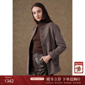 乔万尼中长款小香风羊毛外套短款时尚大衣EM4B595