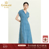 乔万尼夏季桑蚕丝连衣裙女时尚气质简约收腰纯色真丝长裙ES2E188 商品缩略图0