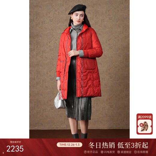 【鹅绒】乔万尼白鹅绒羽绒服双面穿收腰设计ET4T938 商品图0