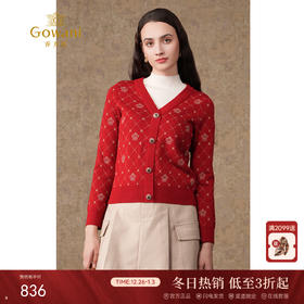 【两色可选】乔万尼针织衫宝石红英伦气质假两件式毛衫EI4M646