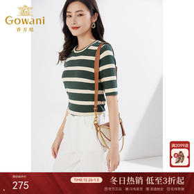 乔万尼新品针织衫修身显瘦条纹舒适透气EI3M257