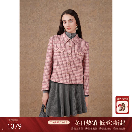 乔万尼春秋短外套高级感格纹上衣ET3B680 商品图0