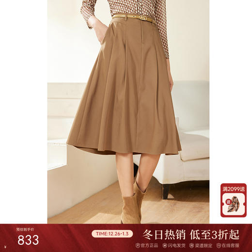 乔万尼秋冬新款半身裙减龄a字裙EM3D452 商品图0