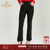 乔万尼冬季裤子黑色高腰修身显瘦气质时尚微喇长裤EN4F840 商品缩略图0