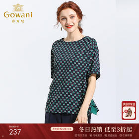 乔万尼春夏季时尚气质宽松直筒短袖波点衬衫上衣EN1C938