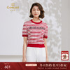 乔万尼针织衫女夏短袖减龄条纹设计EM2M891 商品缩略图0