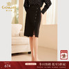 乔万尼半身裙女新款秋季高腰黑色职场高级感西装裙ET3D650 商品缩略图0