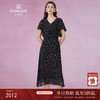 乔万尼真丝连衣裙夏季长裙V领修身气质高级感ET2E218 商品缩略图0