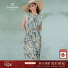 乔万尼新款印花清凉无袖裙中长款收腰连衣裙ET2E320 商品缩略图0