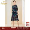 乔万尼新款真丝连衣裙系带拼接设计感优雅EI2E803 商品缩略图0