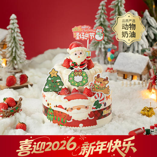 【圣诞莓果派对】圣诞节限定款蛋糕，派对压轴甜点！一口鲜甜奏响节日颂歌，送爱的人专属甜蜜，共度浪漫圣诞夜（武汉幸福西饼） 商品图0