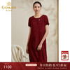 乔万尼真丝连衣裙夏季气质时尚桑蚕丝红色中长裙ES2E190 商品缩略图0